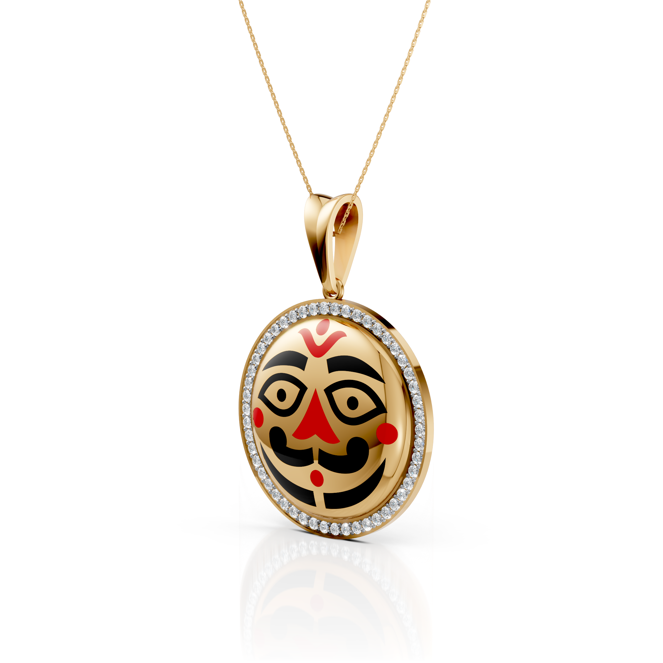 Traditional Face Pendant Necklace