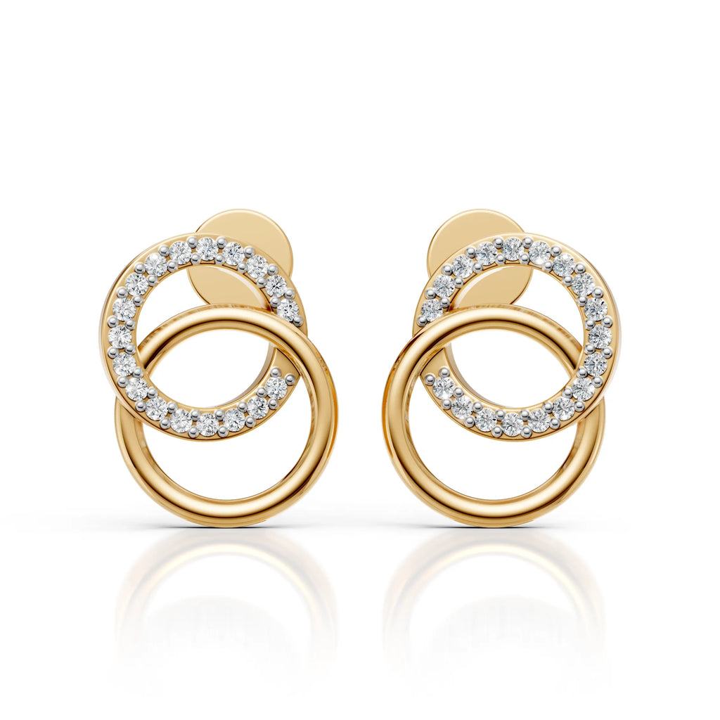 Interlocking Circle Drop Earrings (1 Pair)