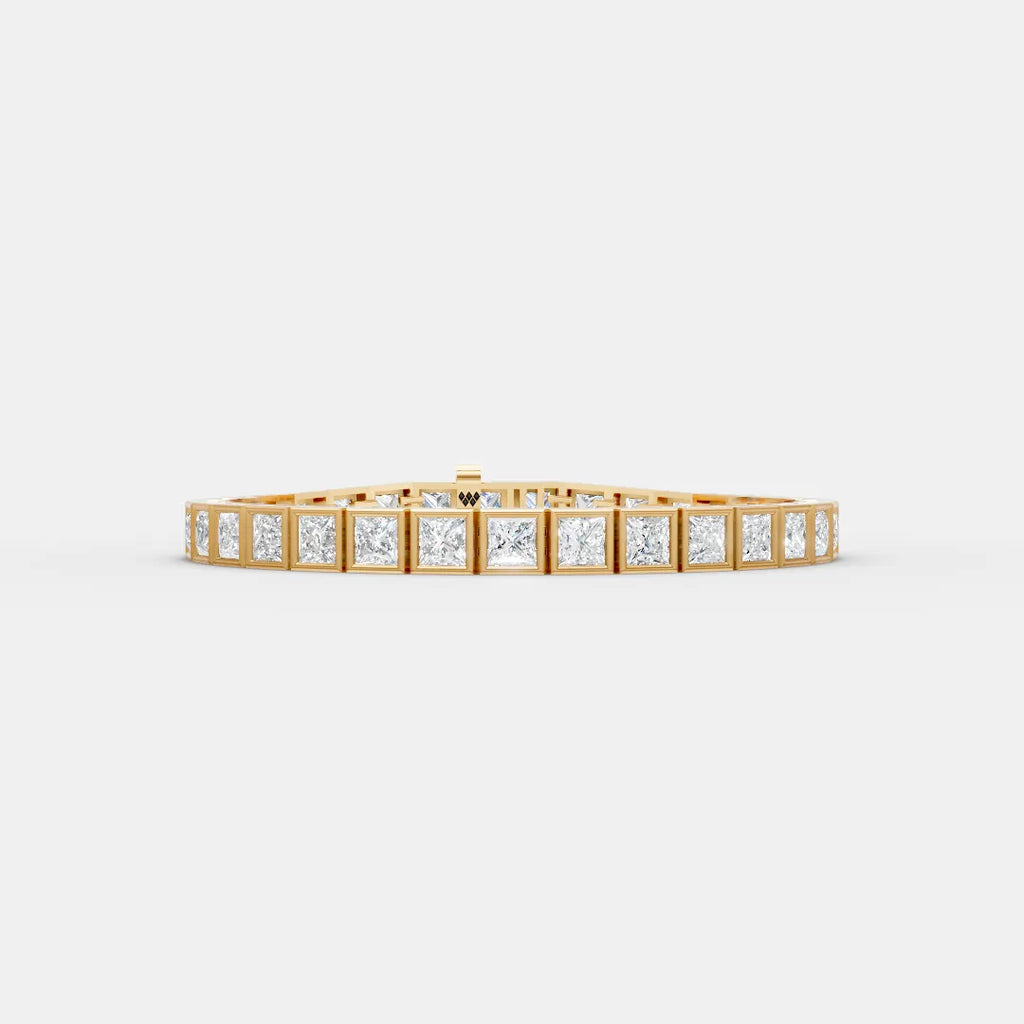 0.50 CT Princess Shaped Tennis Bracelet
