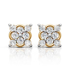 Classic Square Halo Diamond Earrings (1 Pair)