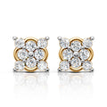 Classic Square Halo Diamond Earrings (1 Pair)