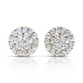 Classic Round Cluster Diamond Earrings (1 Pair)