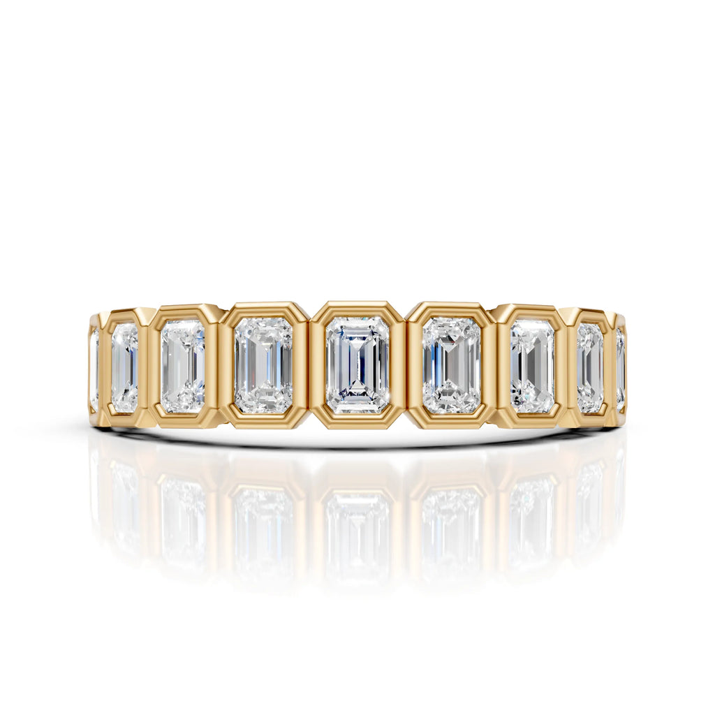 Emerald Cut Diamond Stackable Ring