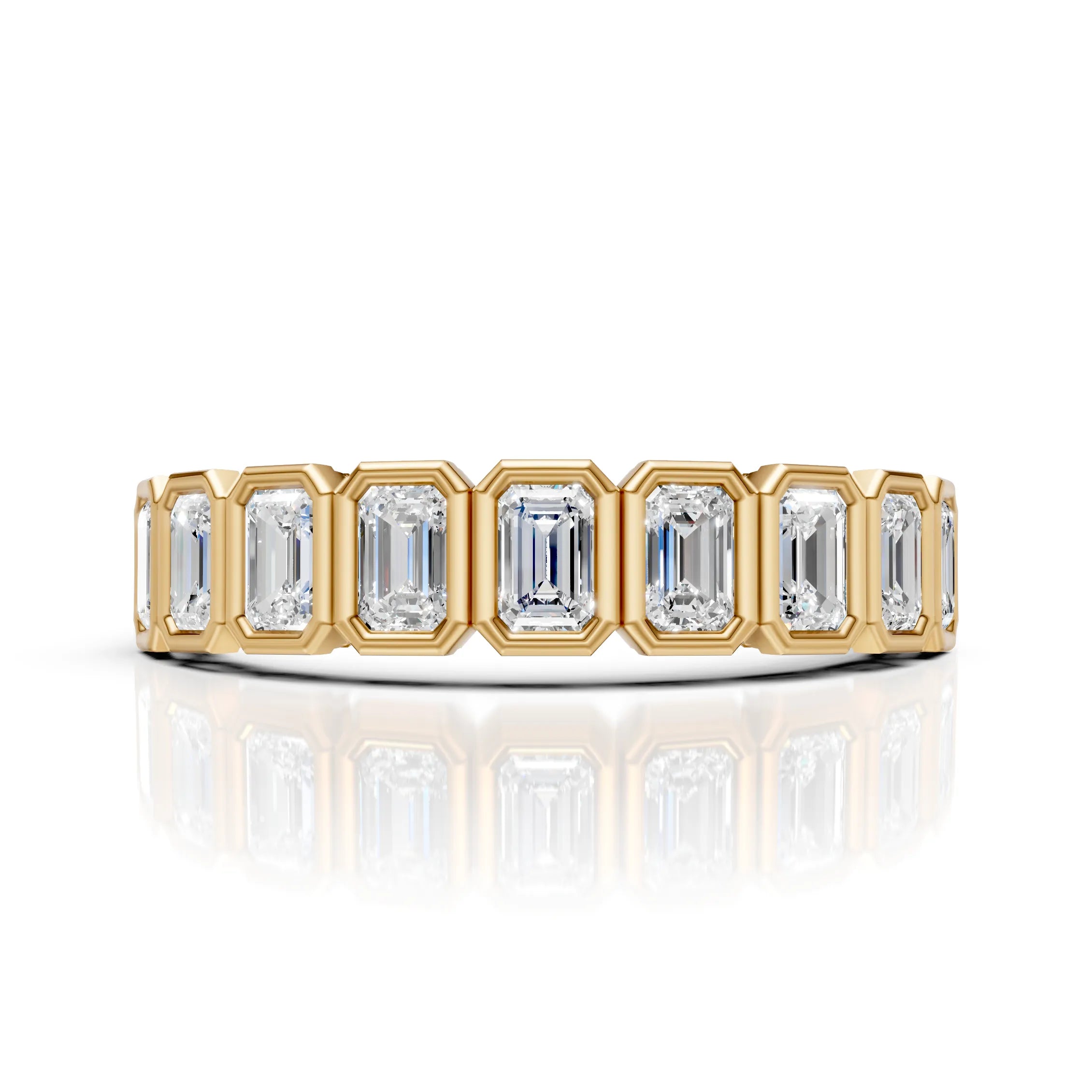 Emerald Cut Diamond Stackable Ring