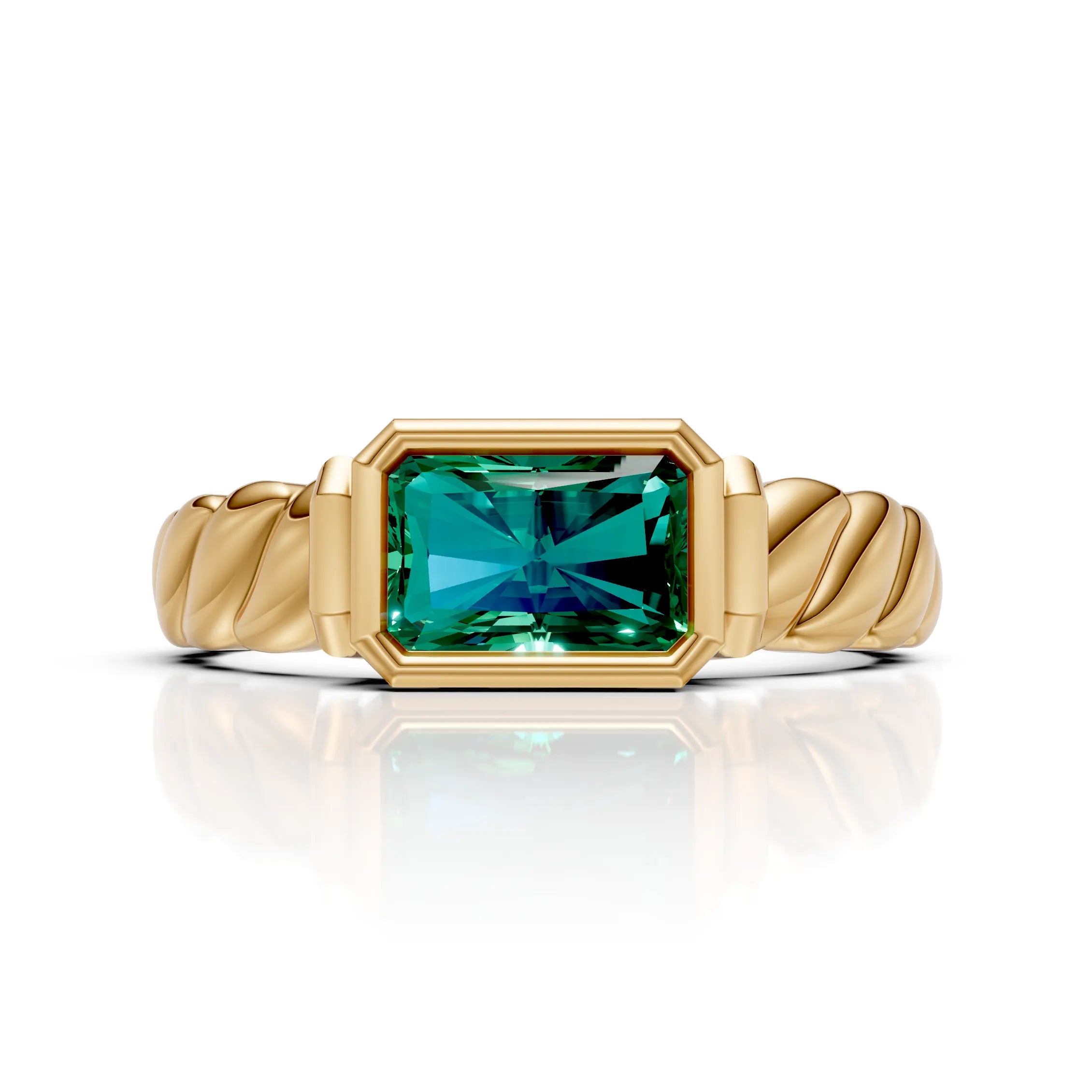 Designer Emerald Solitaire Ring