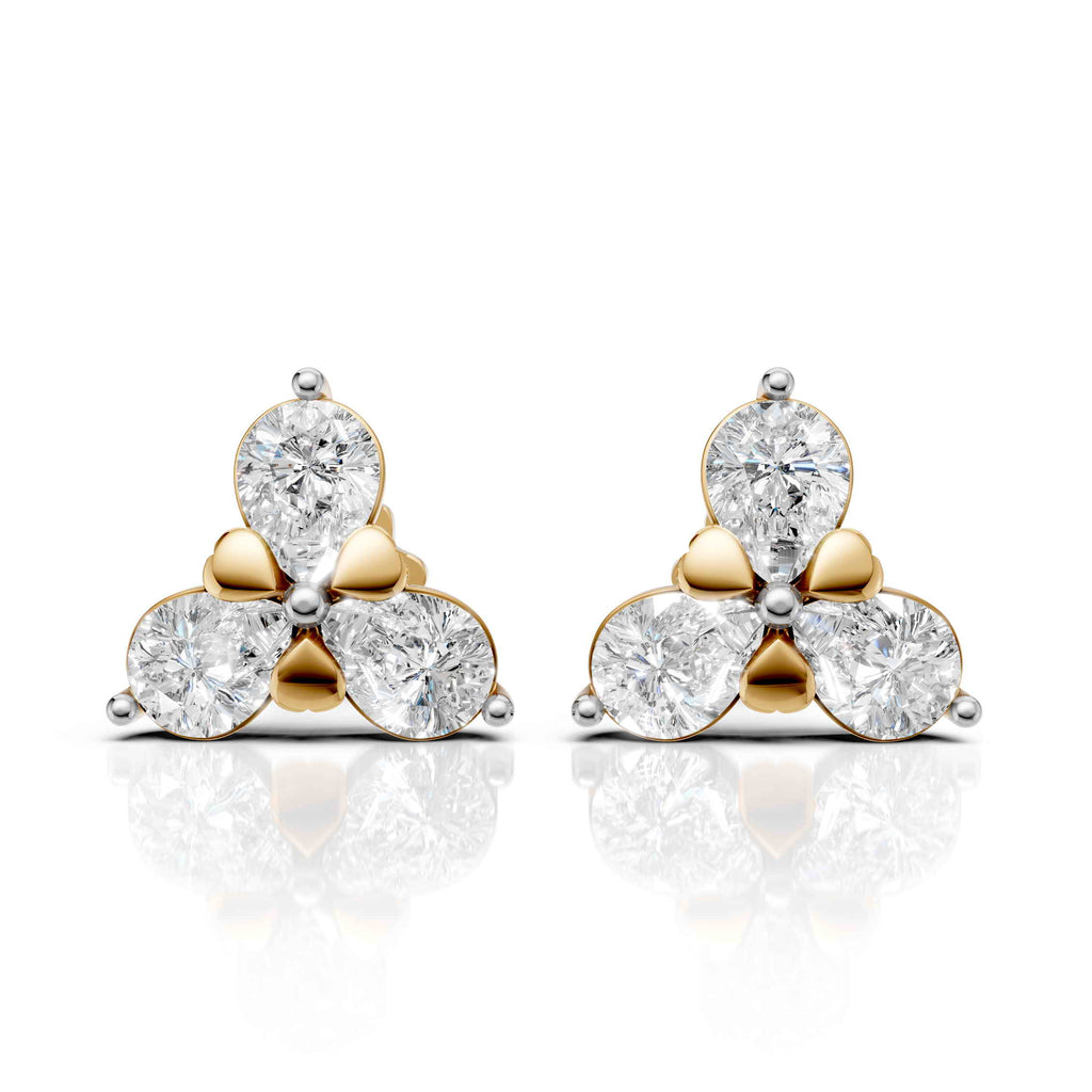 Pear Cut Floral Earrings (1 Pair)