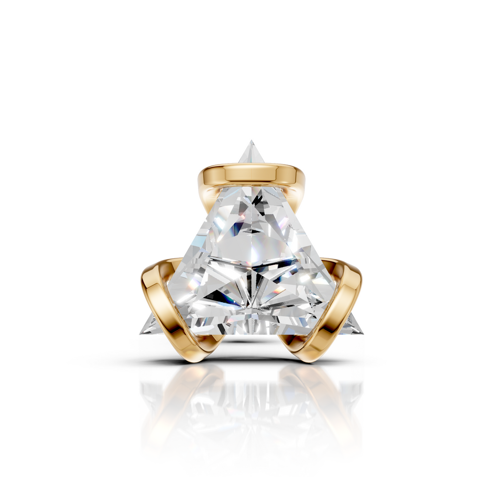 Triangle Cut Wrapped Stud