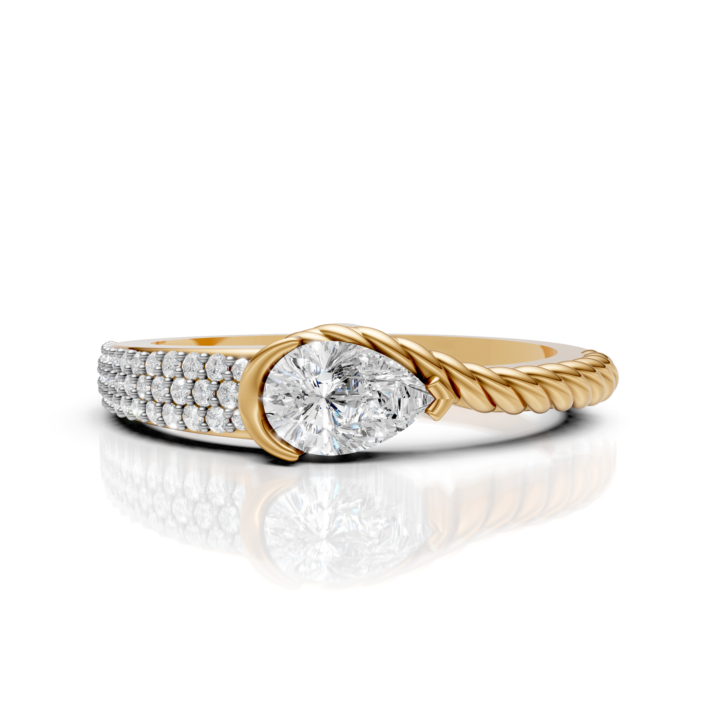Twisted Solitaire Ring
