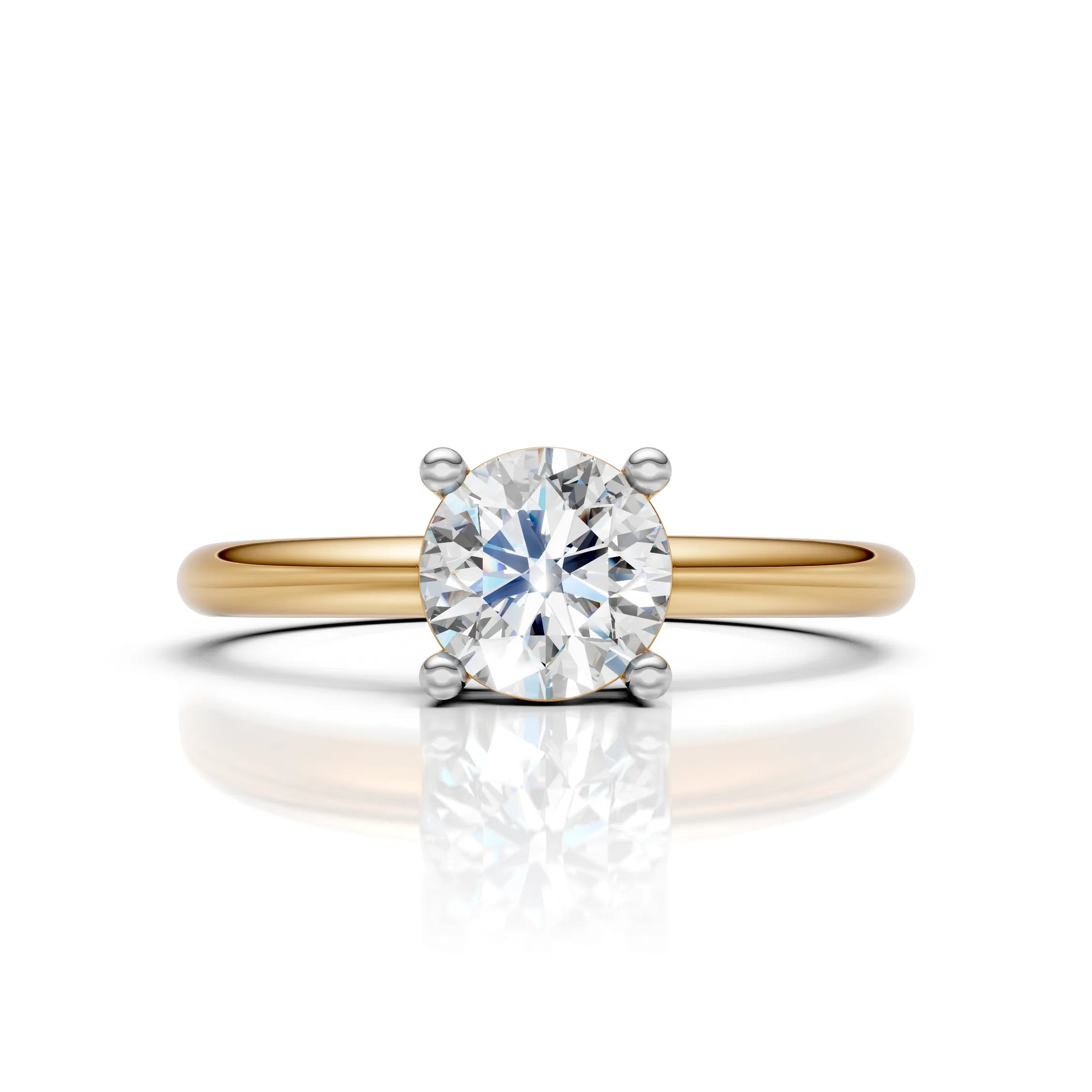 Luxury Round Diamond Solitaire Ring