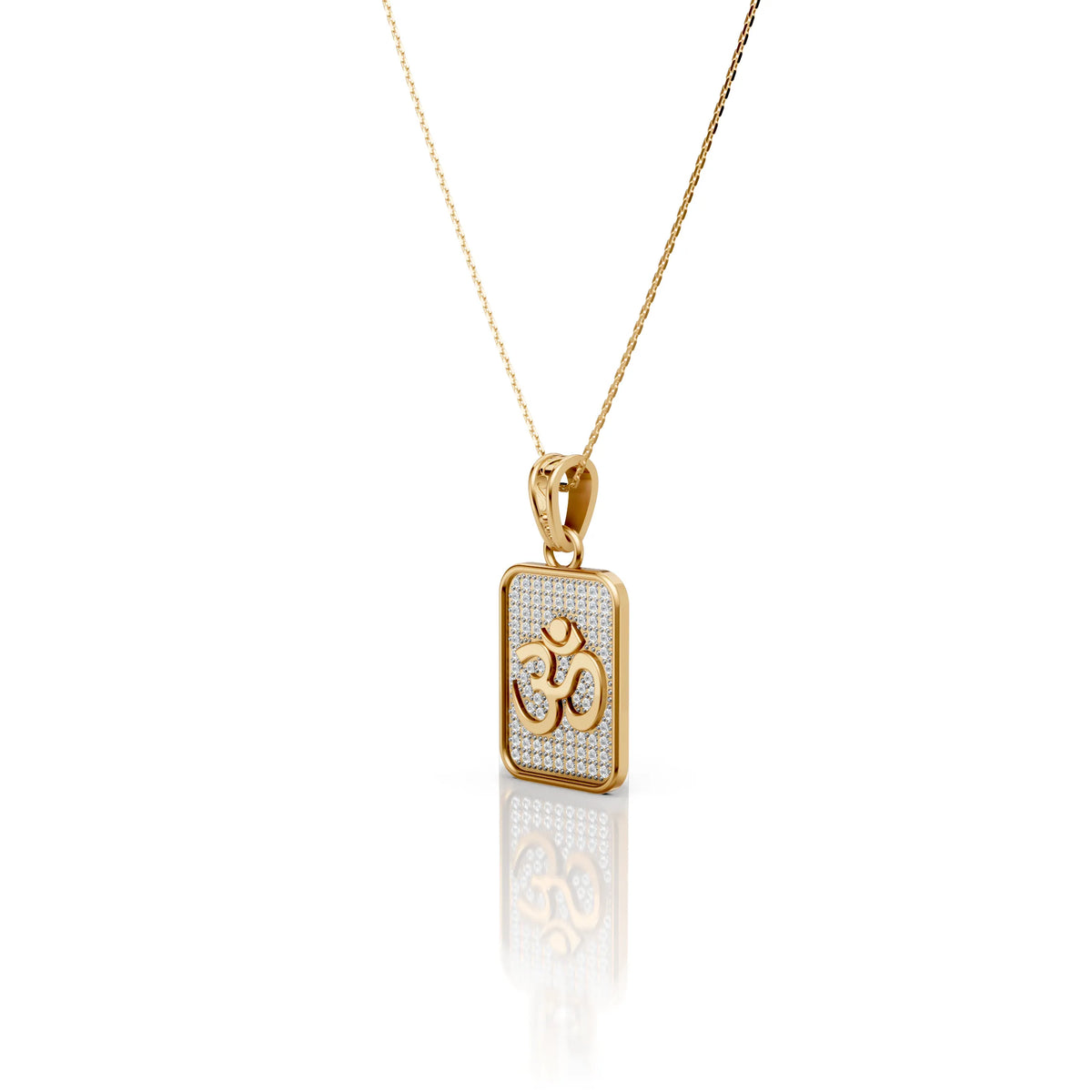 Om Pendant – Rectangular Spiritual Charm