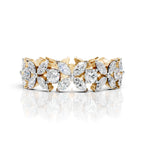 Floral Marquise & Round Diamond Eternity Band