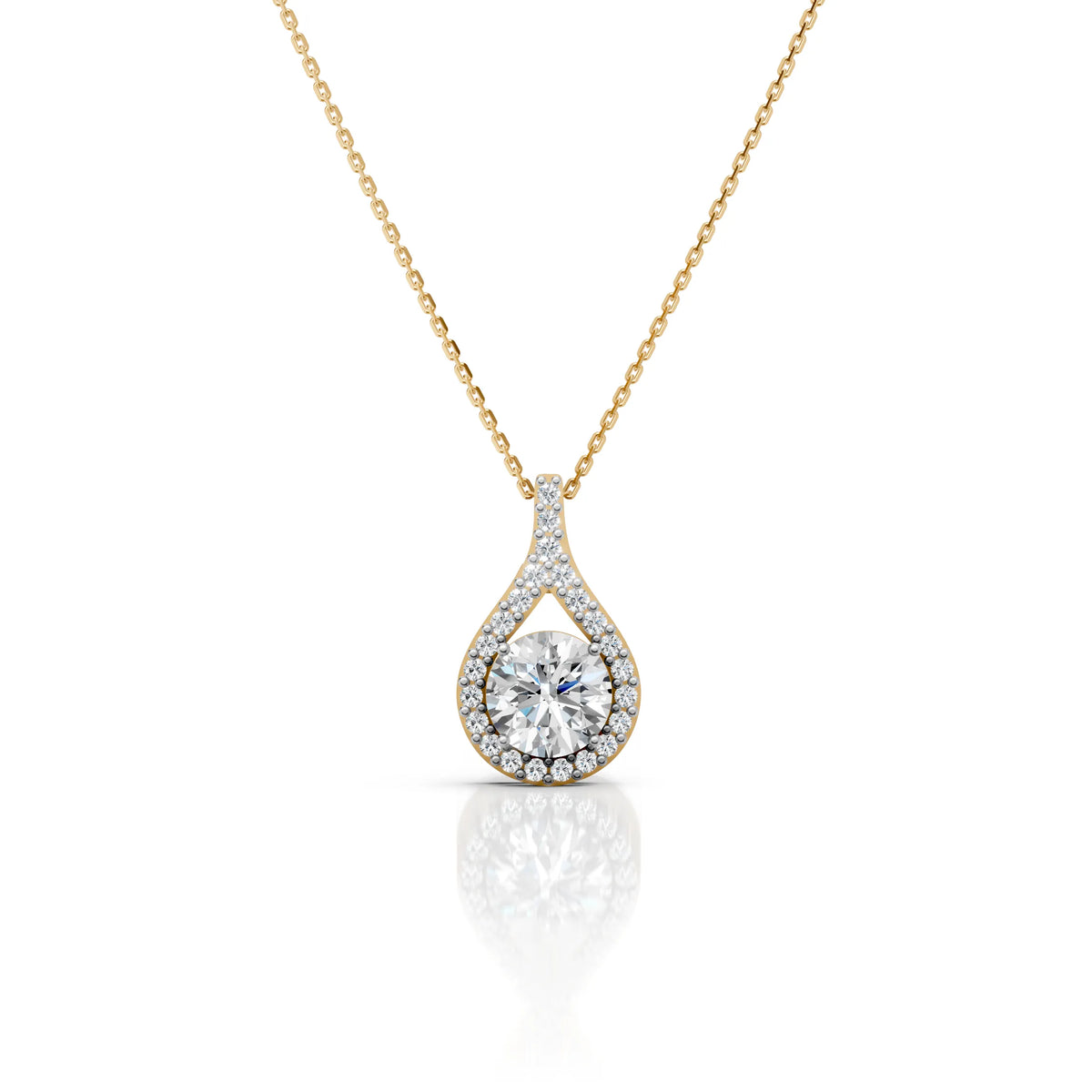 Solitaire Drop Spark Pendant
