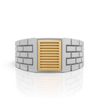 Metro Block Two-Tone Ring