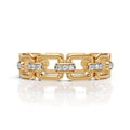 Luxury Diamond Link Chain Ring