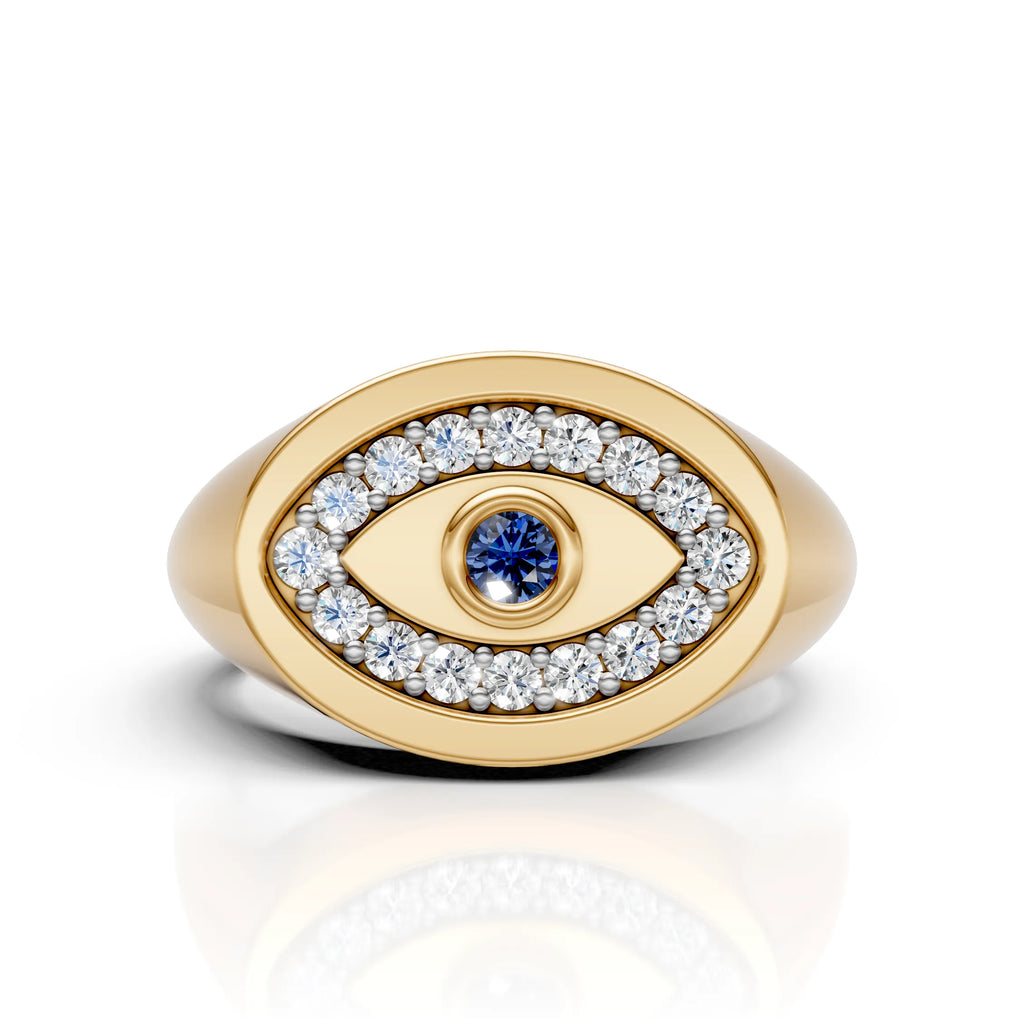 Evil Eye Signet Ring