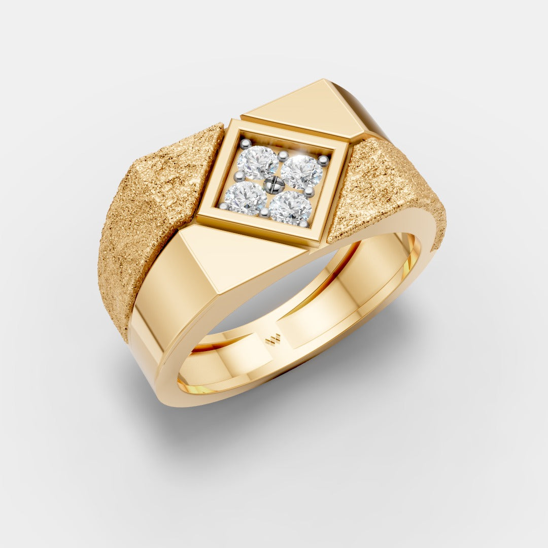 Geometric Diamond Ring