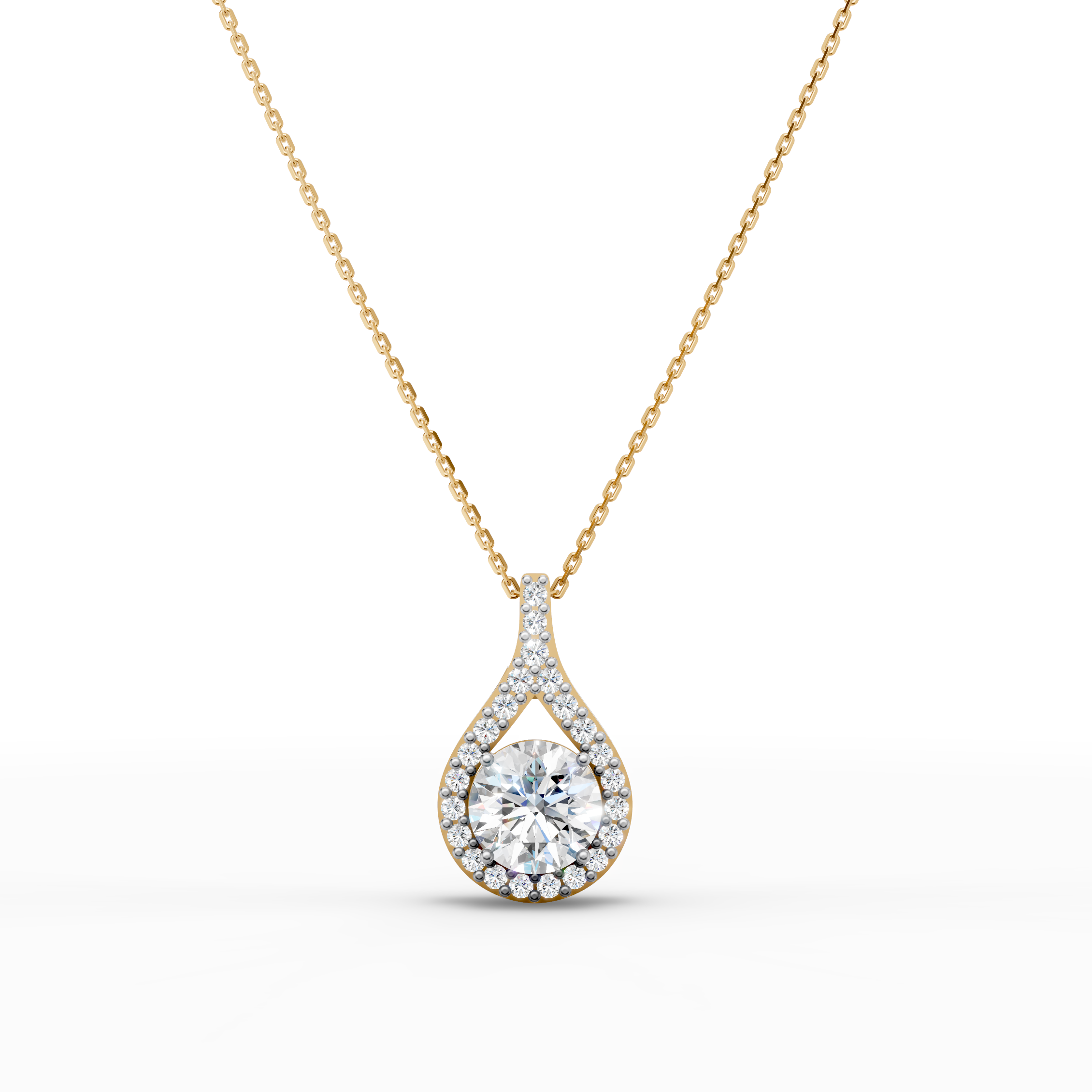 Solitaire Drop Spark Pendant