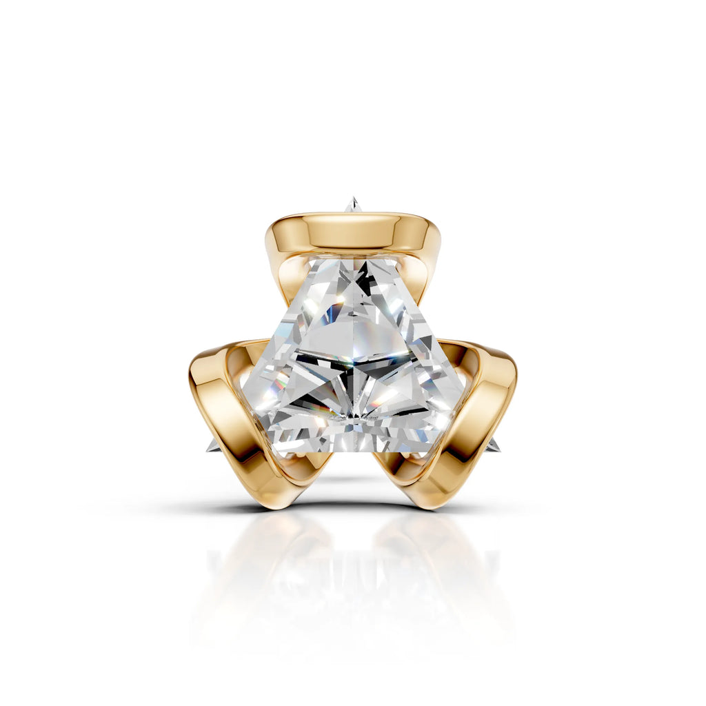 0.50 CT Triangle Cut Wrapped Stud (1 PC)