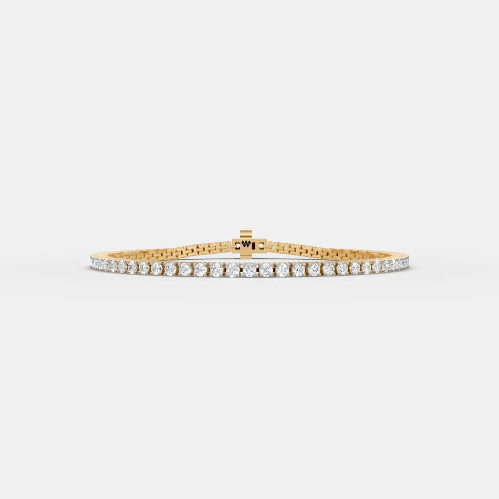 2.5 MM Round Shaped Tennis Bracelet