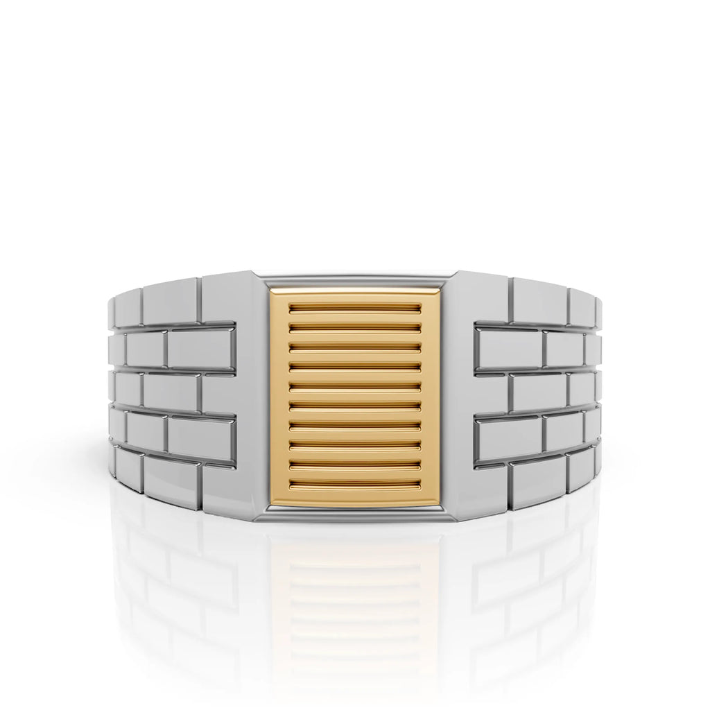 Metro Block Two-Tone Ring