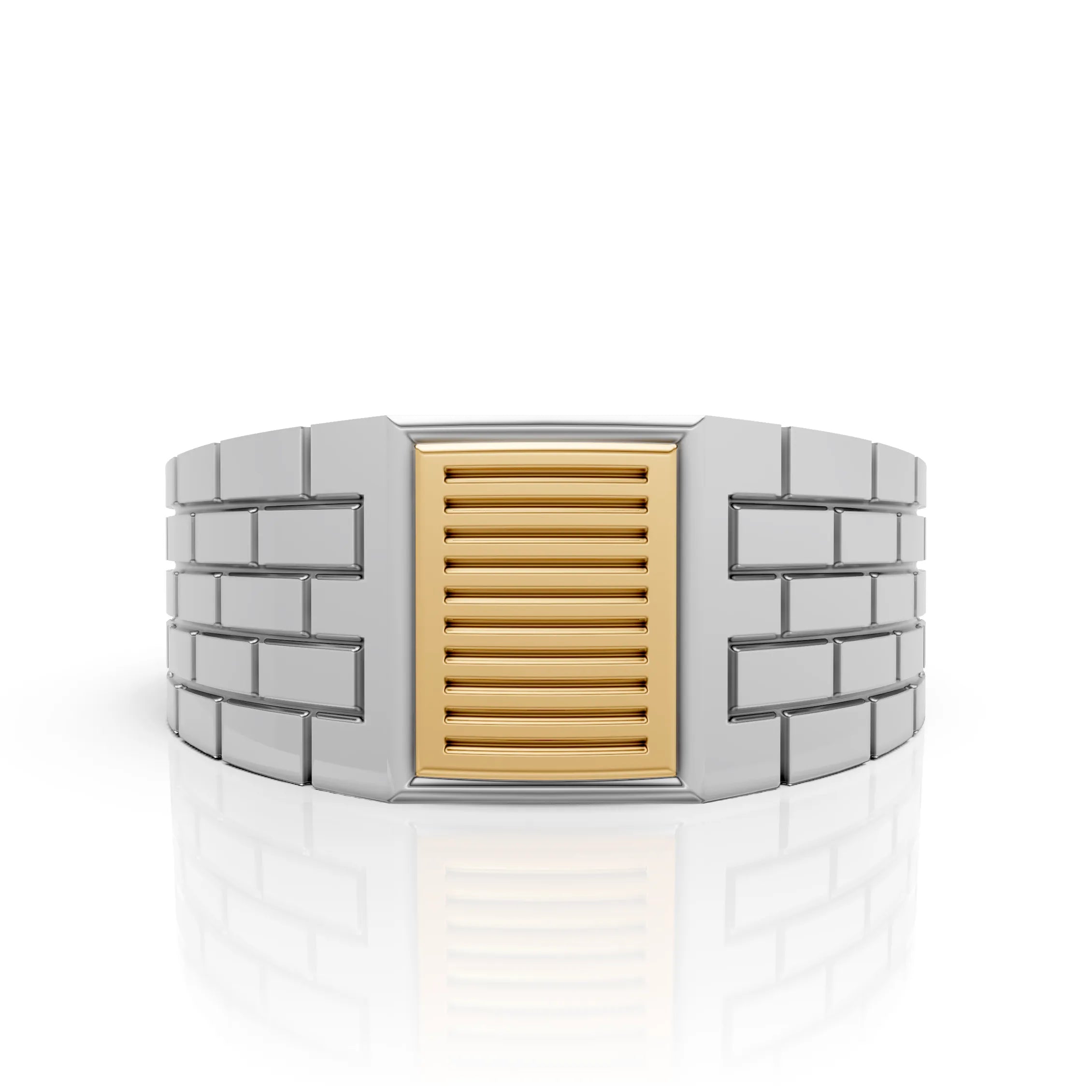 Metro Block Two-Tone Ring