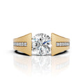 Modern Floating Diamond Solitaire Ring