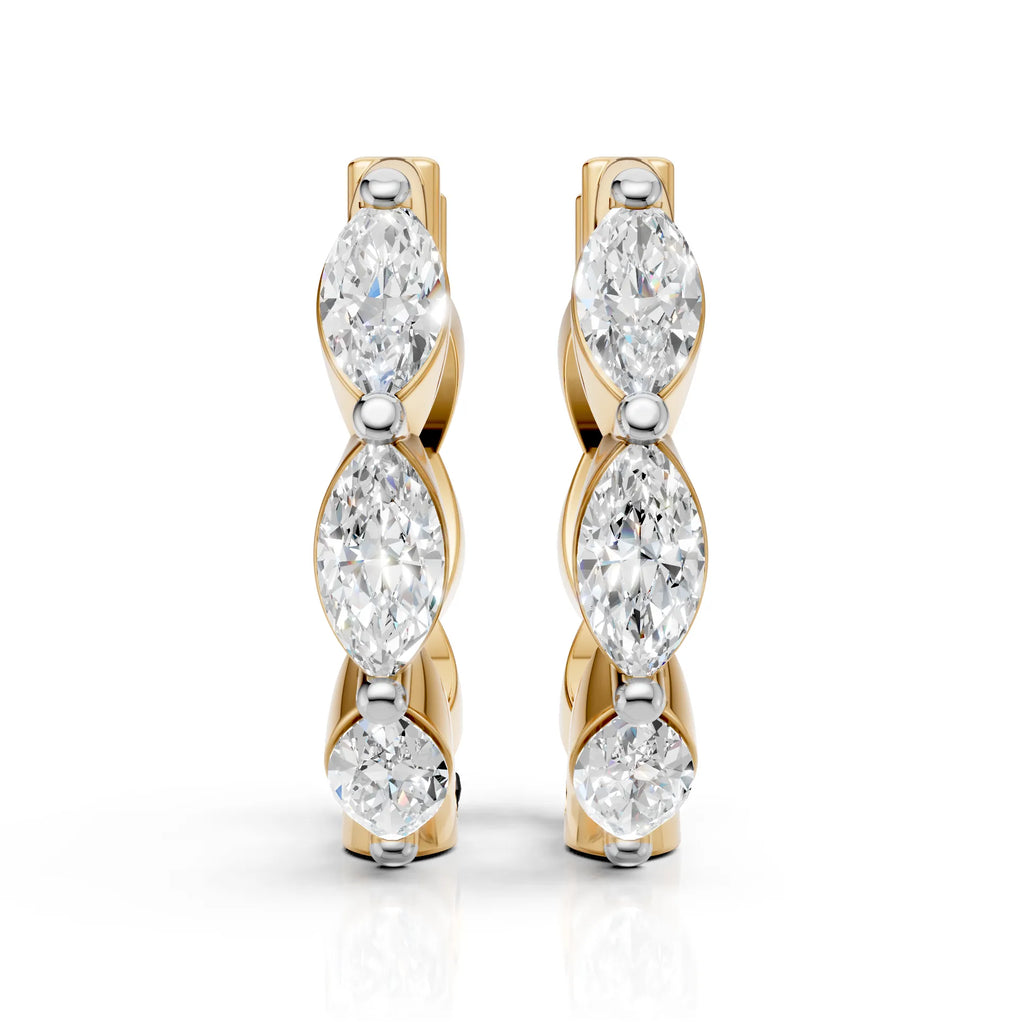 Marquise Bloom Hoops (1 Pair)