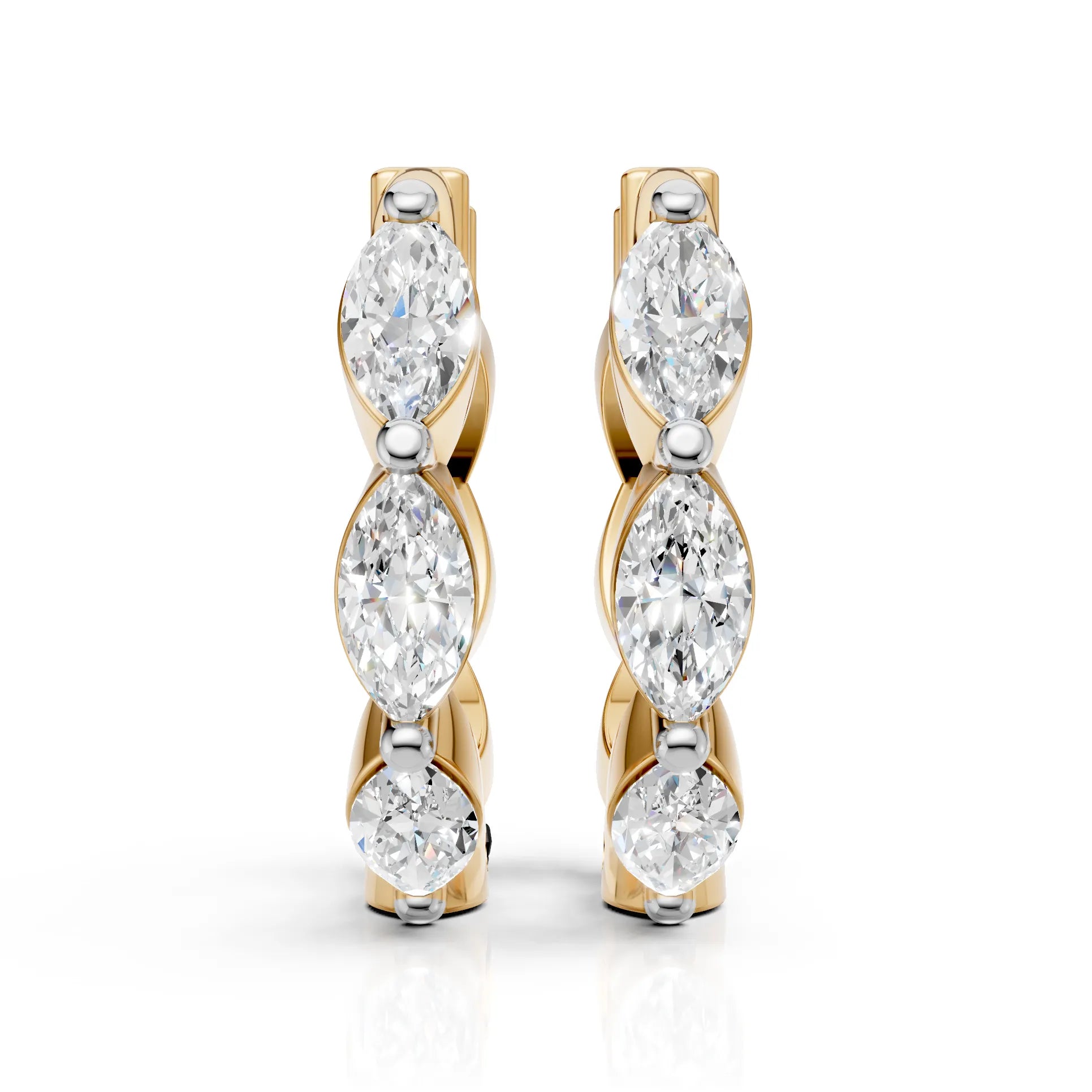 Marquise Bloom Hoops (1 Pair)