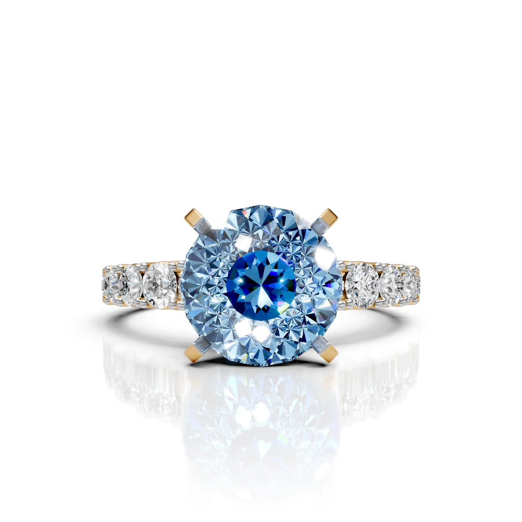 Oval Blue Sapphire Ring with