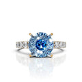 Oval Blue Sapphire Ring with