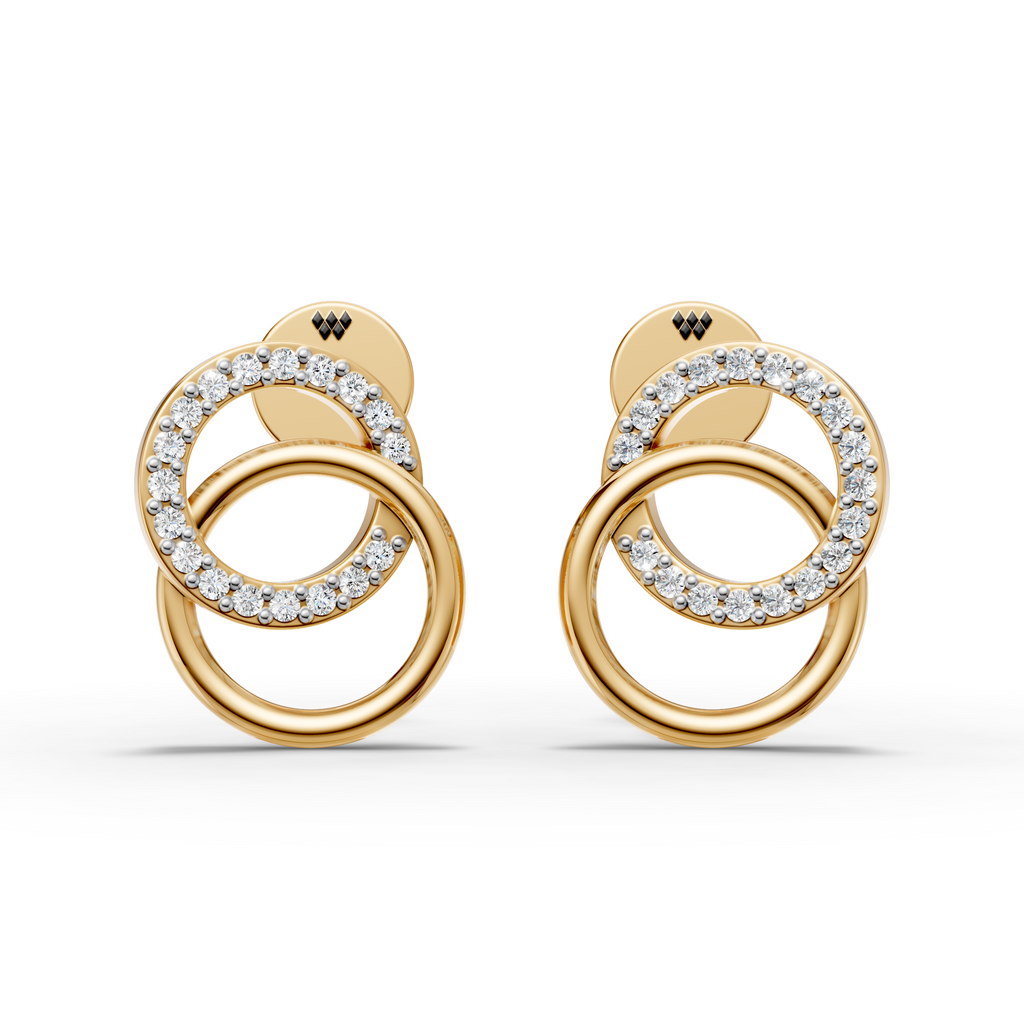Interlocking Circle Drop Earrings (1 Pair)