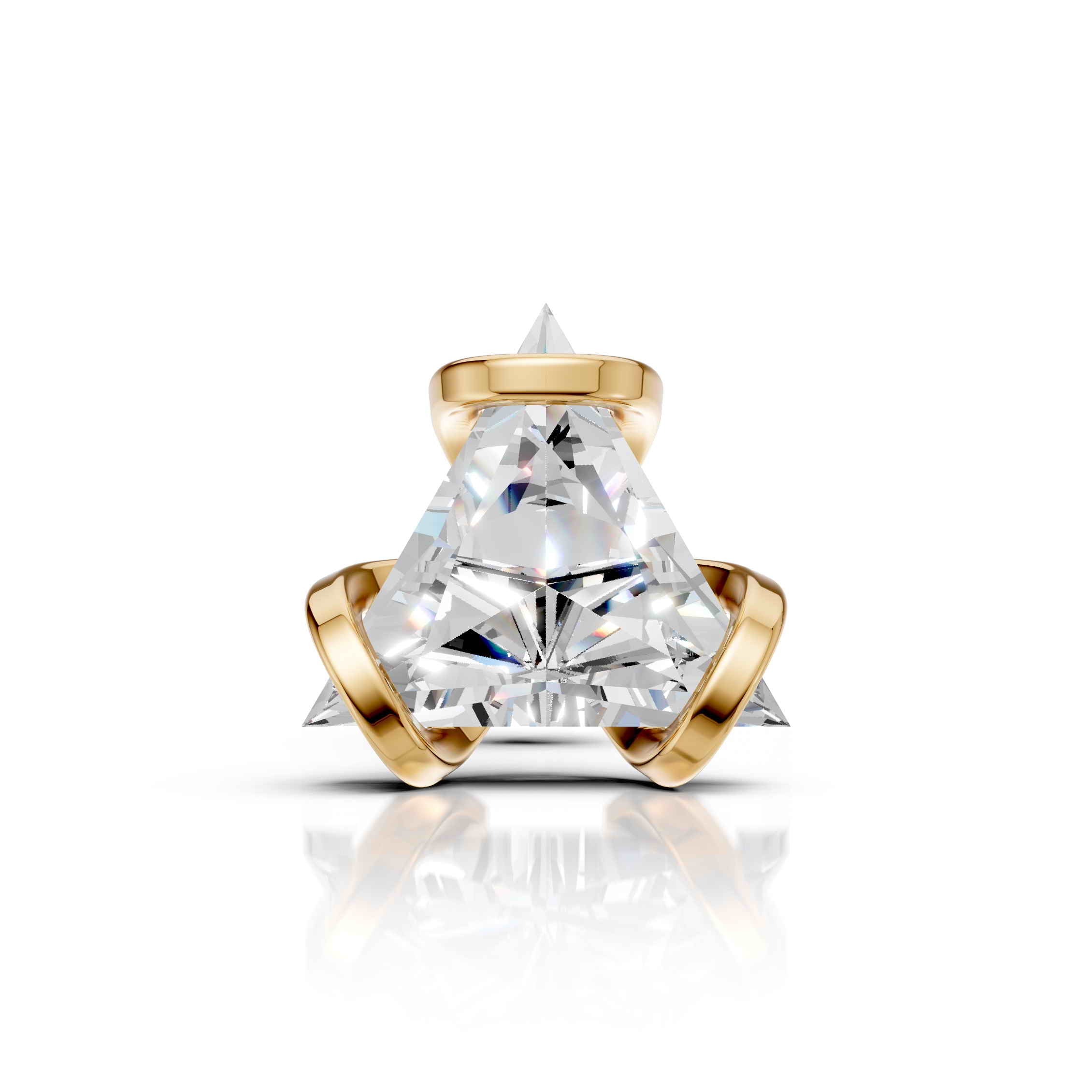 1 CT Triangle Cut Wrapped Stud (1 PC)