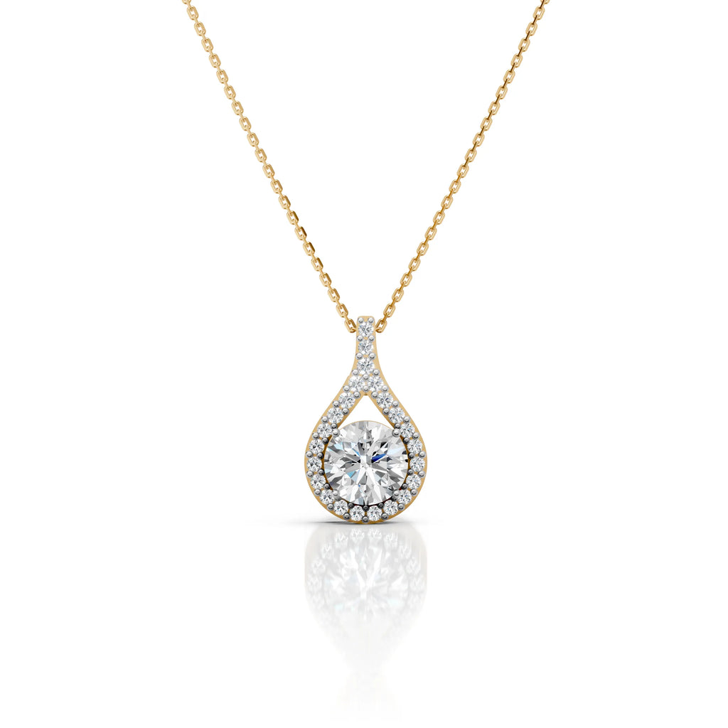 Solitaire Drop Spark Pendant