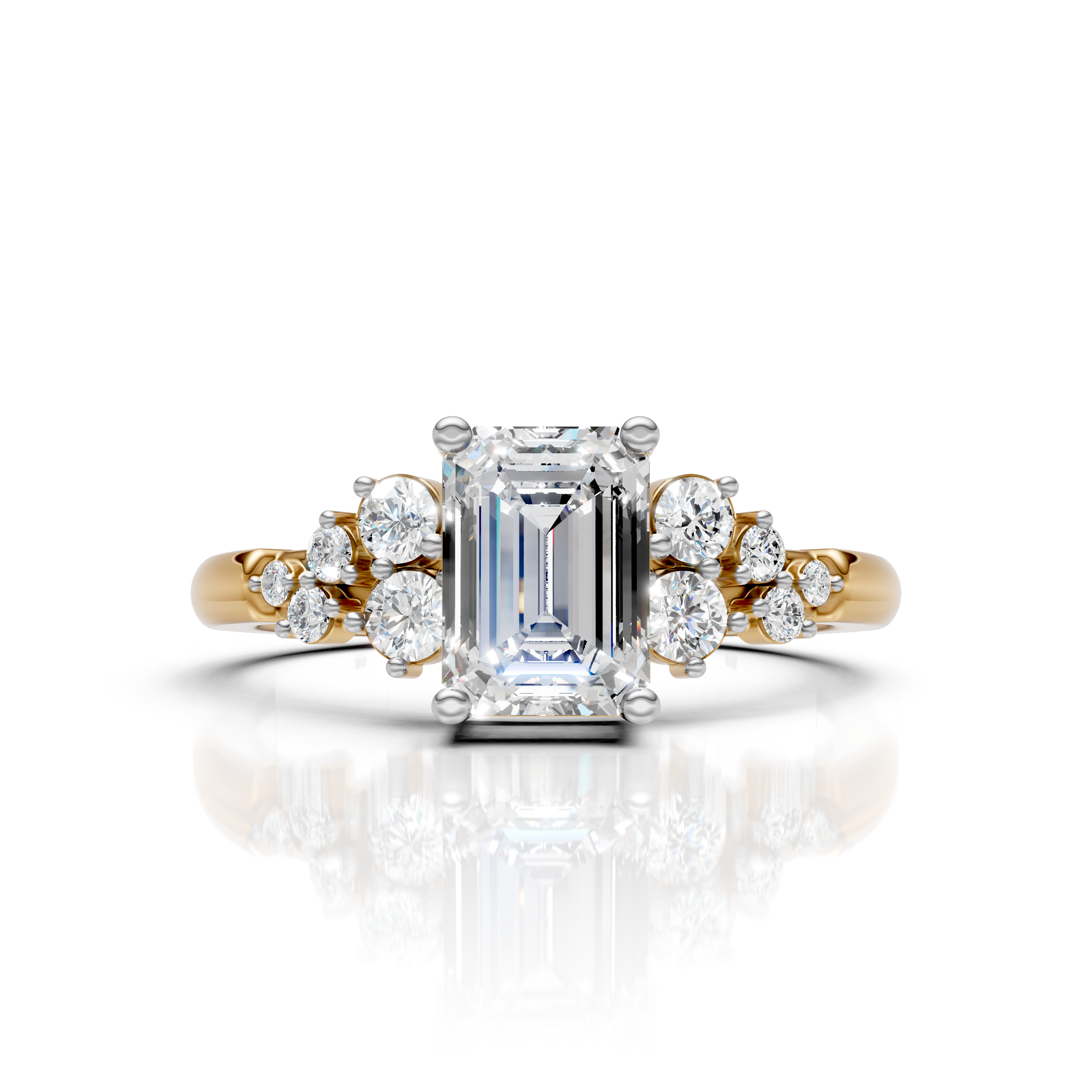 Emerald Cluste Ring
