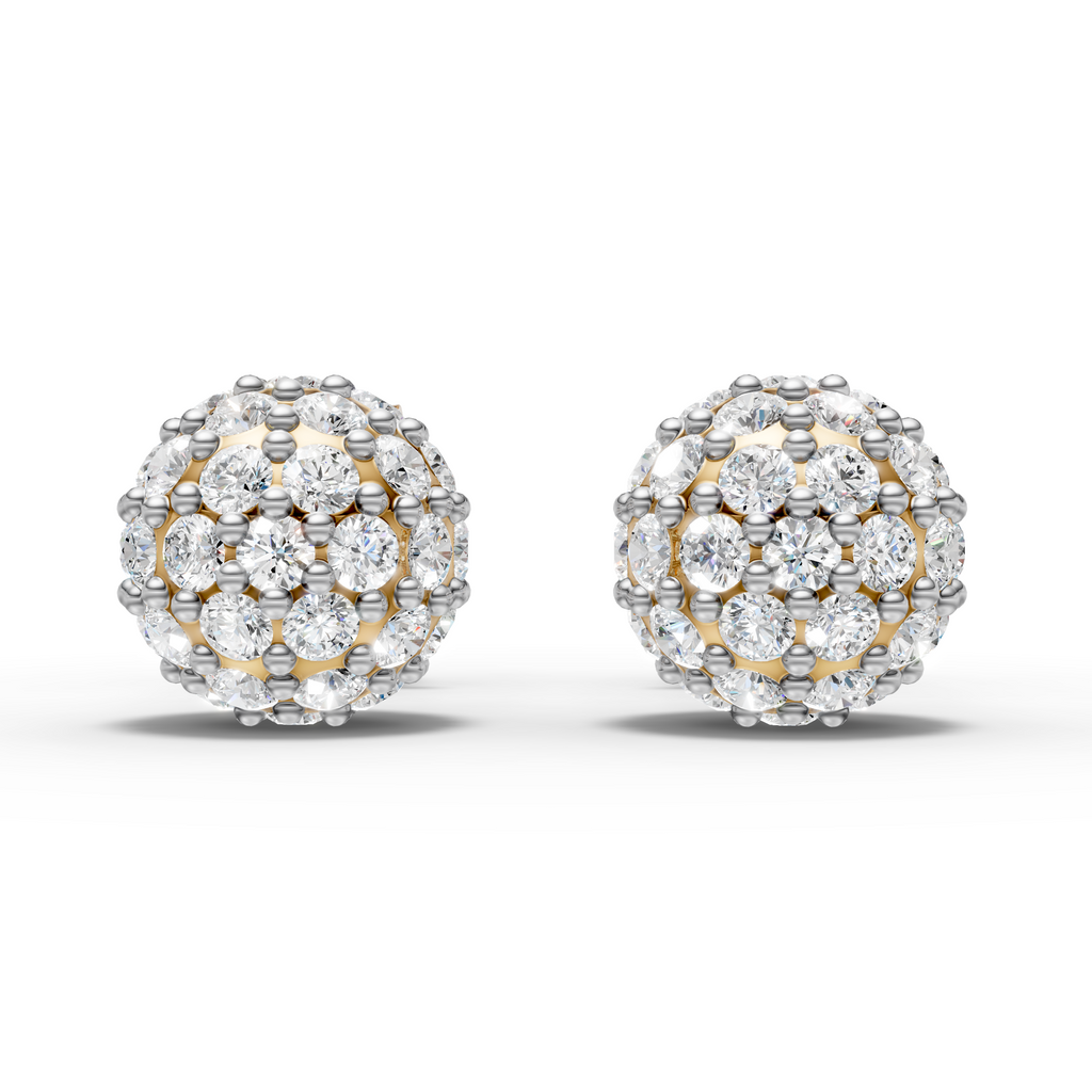 Round Cluster Ball Earring (1 Pair)