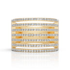 Luxury Multi-Row Diamond Band Ring