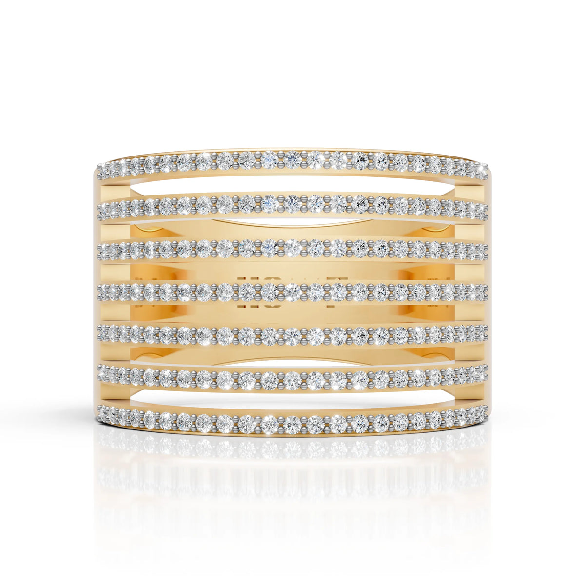 Luxury Multi-Row Diamond Band Ring