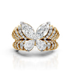 Royal Butterfly Marquise Halo Ring