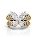 Royal Butterfly Marquise Halo Ring