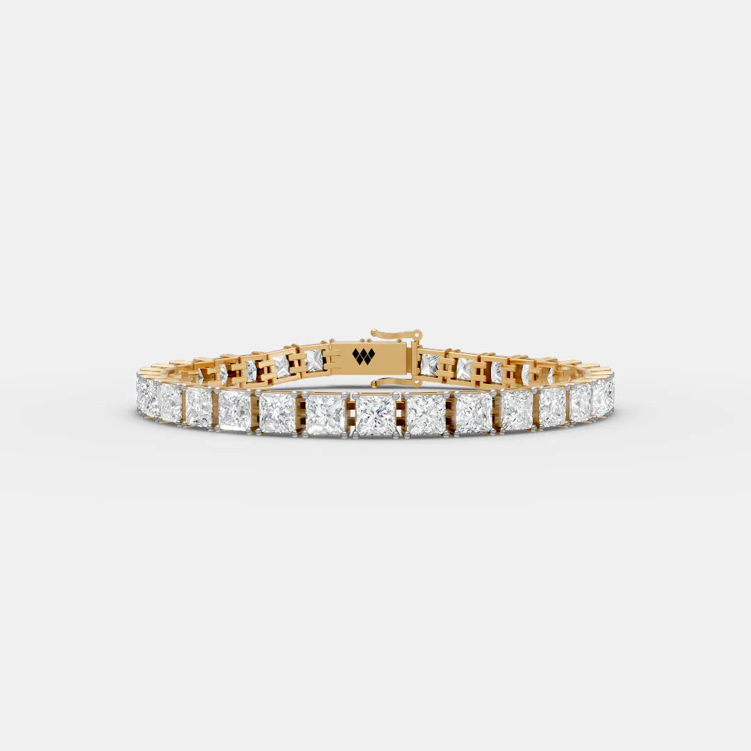 5 MM Princess Cut Tennis Bracelet (Unisex)