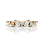 Marquise & Round Diamond Band Ring
