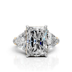 Emerald Three Stone Diamond Ring