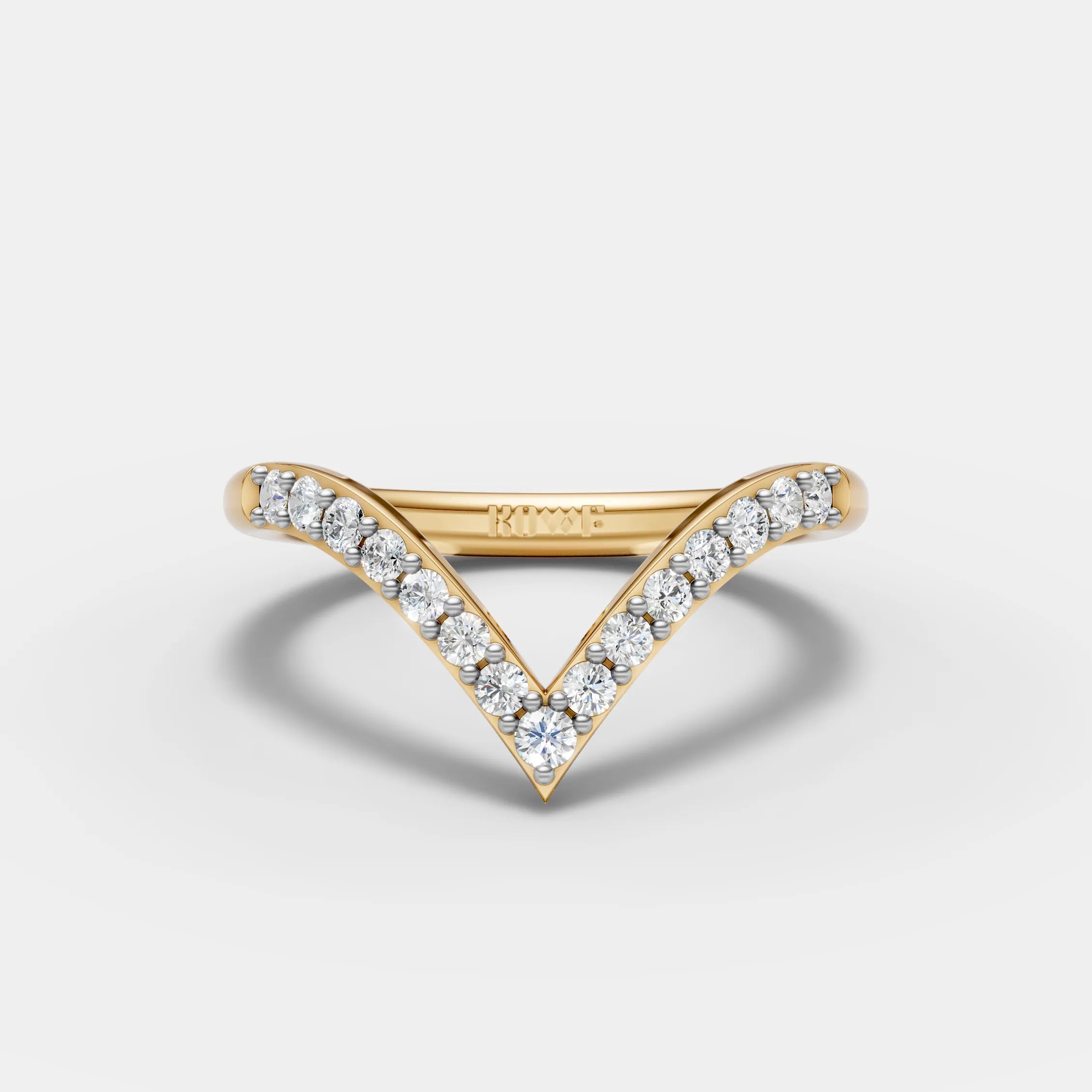 925 Sterling Silver Wishbone Moissanite Diamond Ring