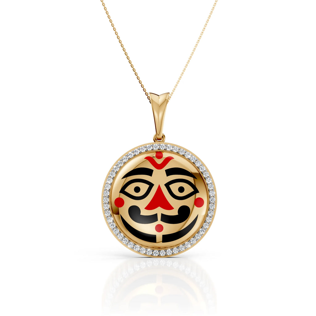 Traditional Face Pendant Necklace