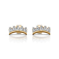 Curved Crown Stud Earrings (1 Pair)