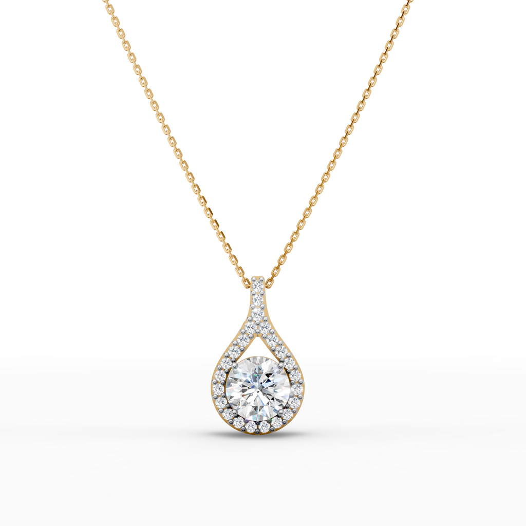 Solitaire Drop Spark Pendant