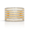 Luxury Multi-Row Diamond Band Ring
