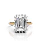 Crown Setting Emerald Solitaire Ring