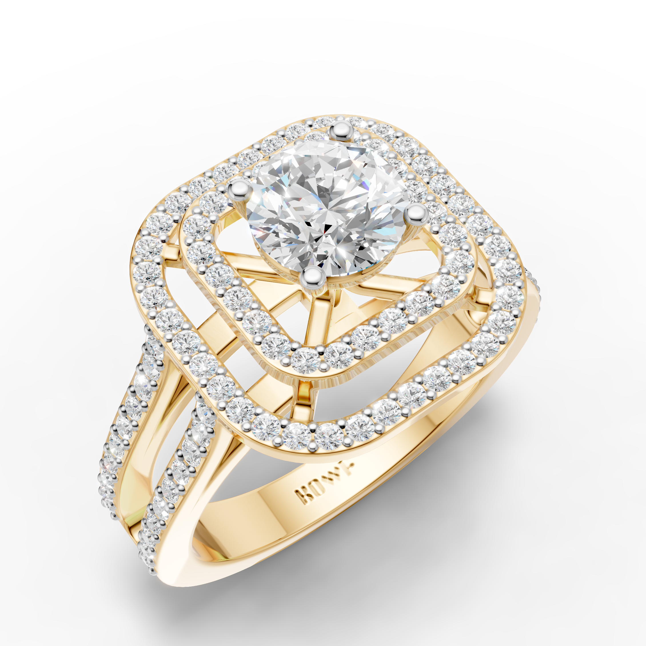 Square Halo Ring