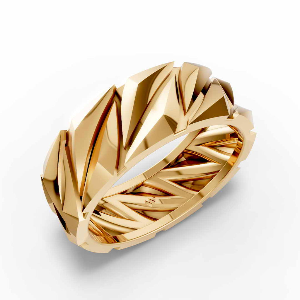 Bold Textured Band Ring